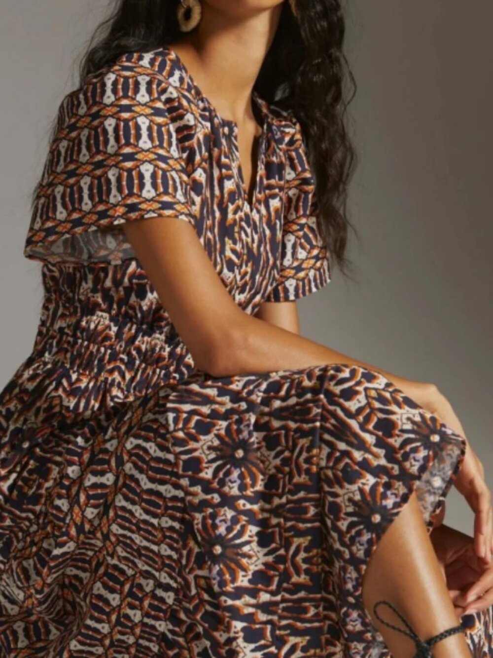 Anthropologie Mauve Somerset Maxi Dress Sz Small MSRP $258